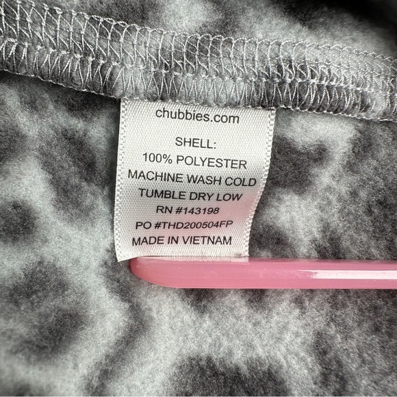 Chubbies Mens Small Gray Black Nordic Bear Hug Fleece 1/4 Zip Pullover Sweater - Picture 7 of 9